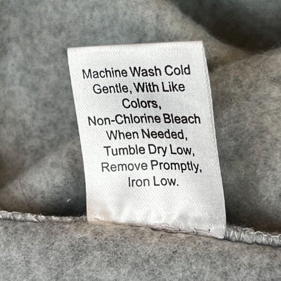 Gray Hoodie XL USA Flag Drawstring Hood Kangaroo Pocket Unbranded Fleece Lined - Picture 3 of 6